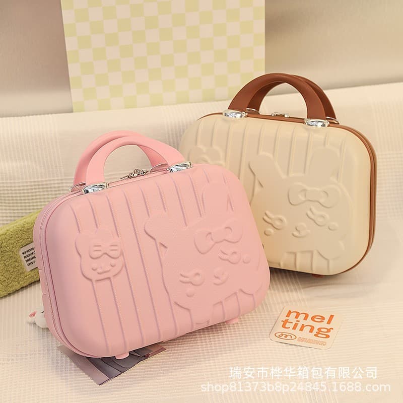 Cute cartoon cat makeup case 14-inch suitcase small suitcase travel hand suitcase wholesale boarding case
