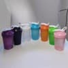 400ML sports plastic water cup, fitness smoothie protein powder mixing cup, customizable logo with handle shaker.
