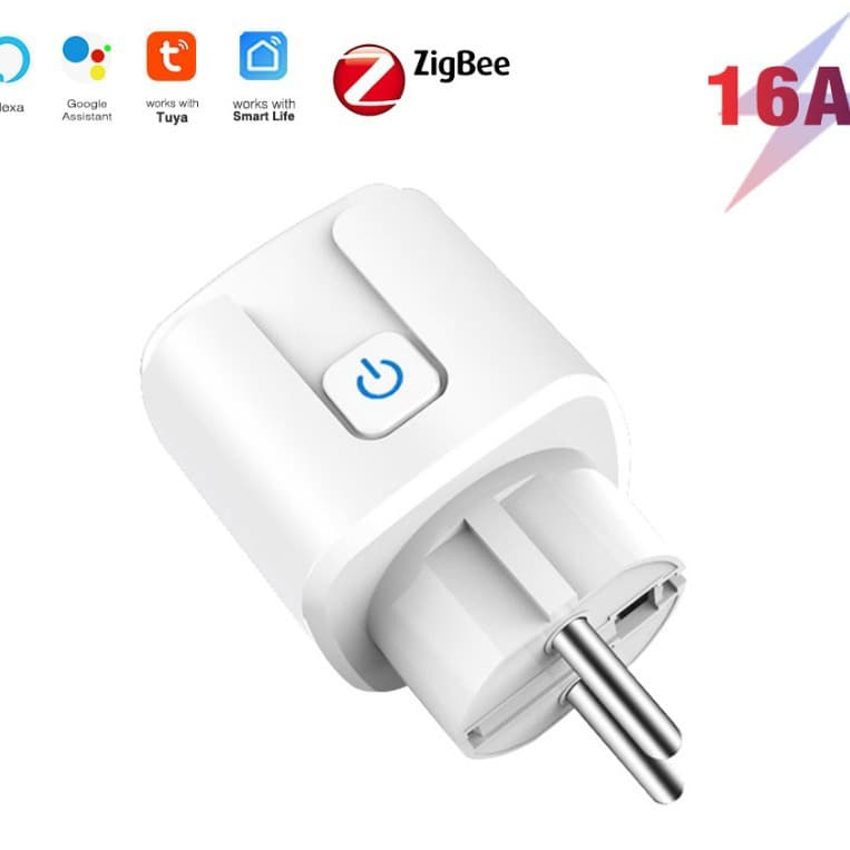 Tuya WiFi Smart Plug Zigbee Bluetooth RF433 Wireless Remote Timer 16A Metering EU Plug