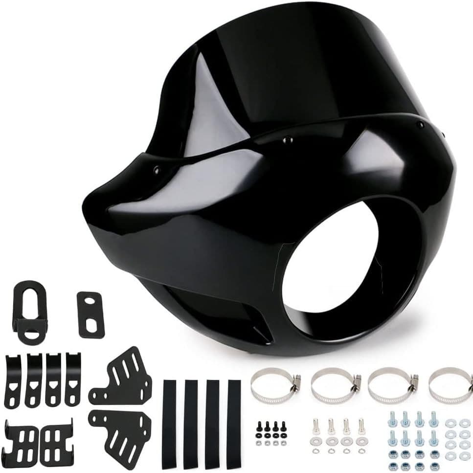 Motorcycle Modification Parts 5.75" Headlight Fairing Windshield for Harley DYNA 883 1200