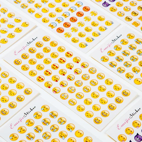 Apple Phone Emoji Sticker Pack - Encouraging Stickers for Diary, Journal, and Scrapbook Decoration - Cartoon Smiley Stickers