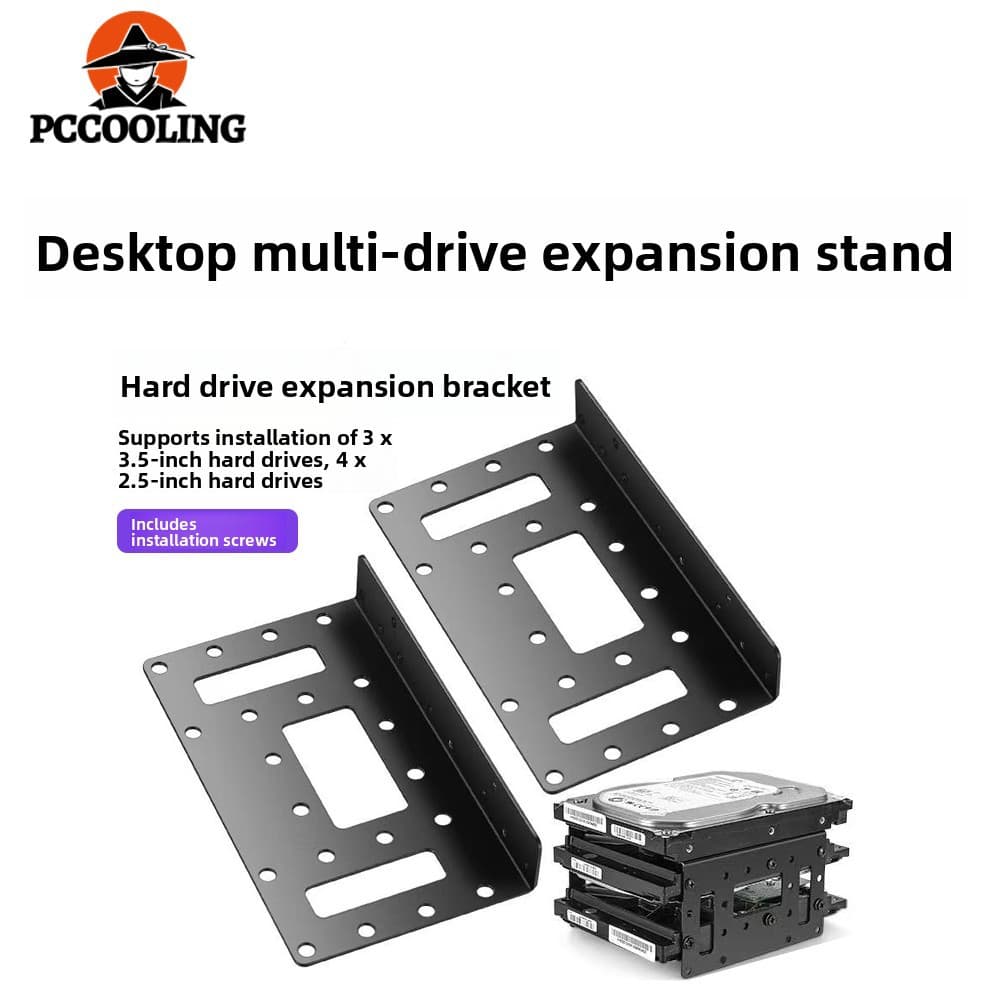 Lengshuo Case Hard Drive Bay Expansion Bracket Stacking Array Compatible with 2.5-inch SSD and 3.5-inch HDD