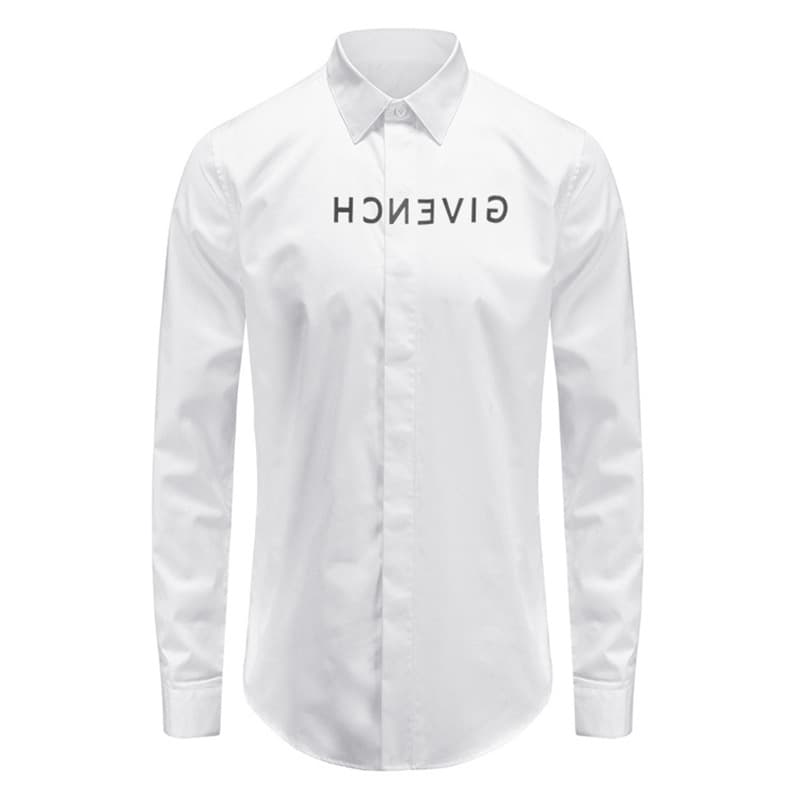 Grey Long Sleeve Straight Fleece GGVV Shirt Menswear Letter Pattern Chinese Origin Fabric Quality Mens Fashion Clothing