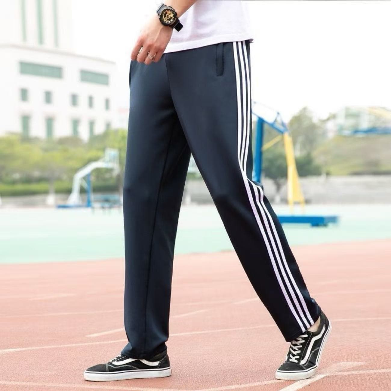 School Uniform Pants Navy Blue Spring Summer High Waist Comfortable Stretchy Thin Breathable Boys Girls Middle High School Students