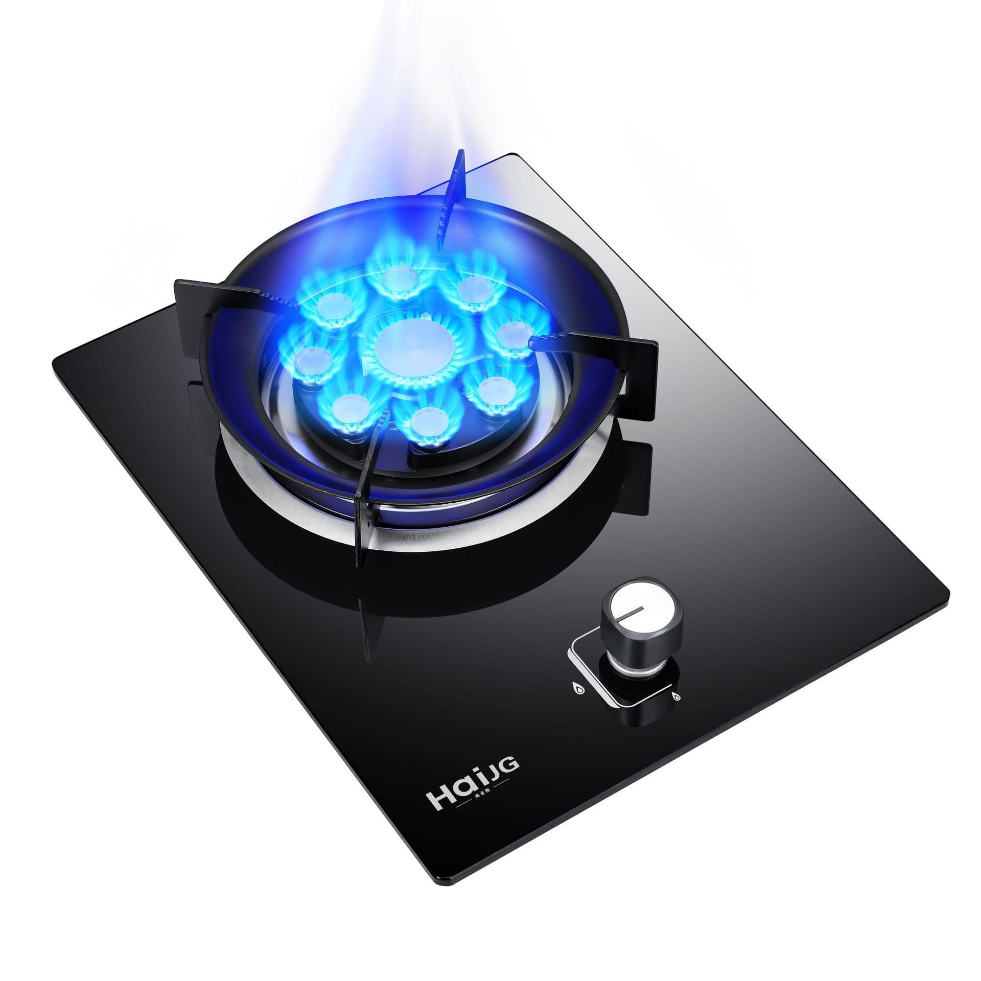 Guangdong factory direct supply nine-cavity nine-head household single gas stove built-in copper cover high-power strong fire stove