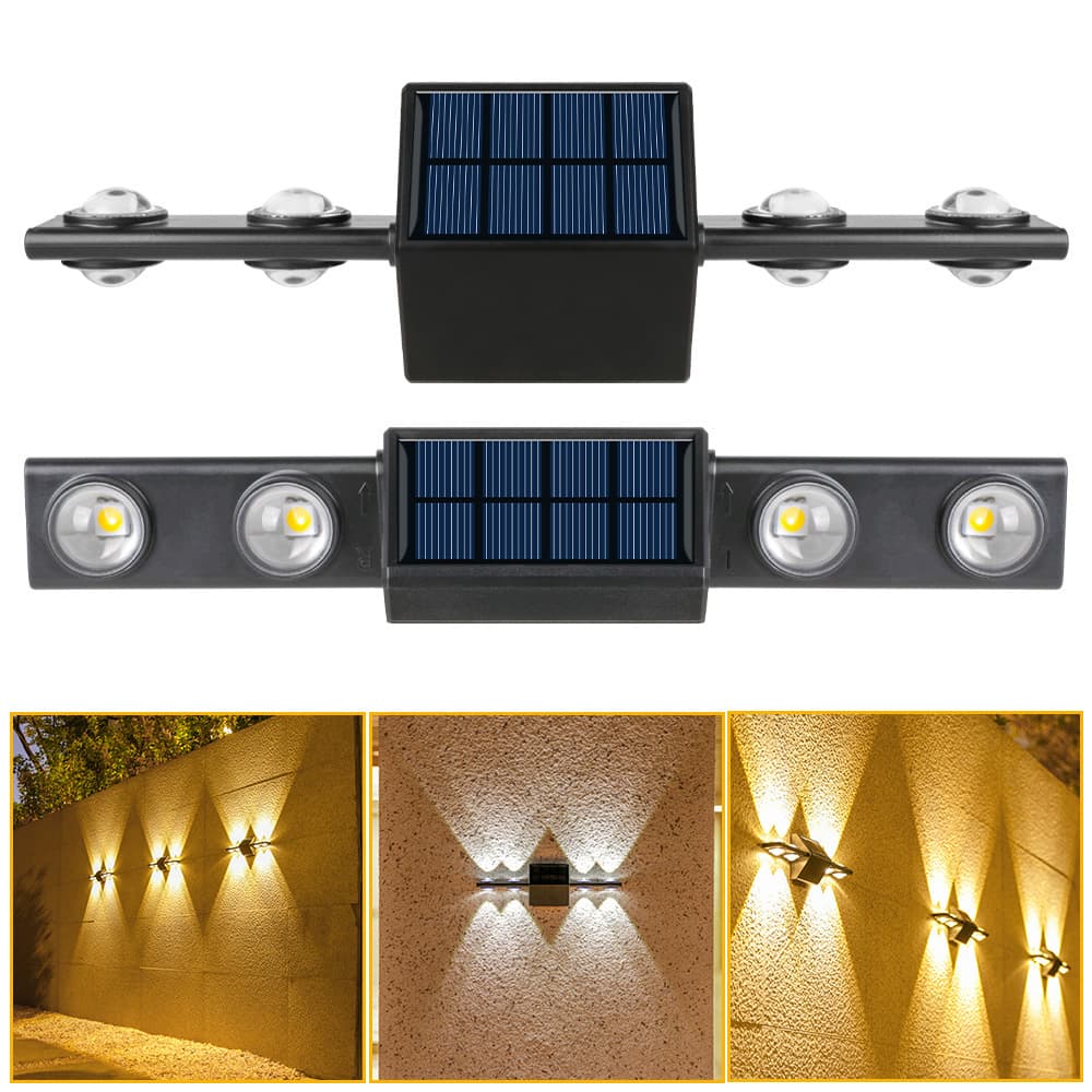 Solar Garden Wall Light Decorative Outdoor Energy-Saving Wall Lamp Solar Exterior Light Garden Ambience Landscape Light