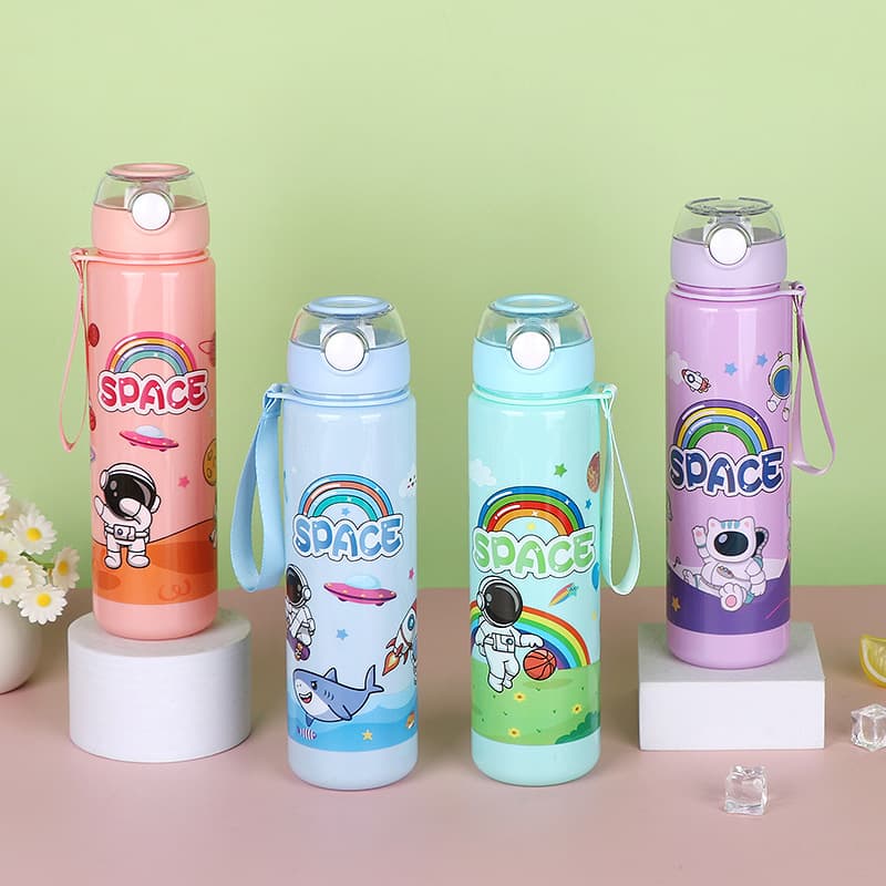 T Plastic Water Cup Dopamine School Portable High Appearance Large Capacity Student Outdoor Sports Straw Tumbler Transparent