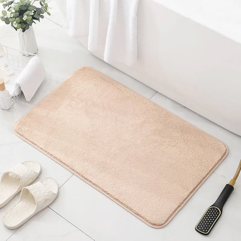 Microfiber Imitation Cashmere Bathroom Absorbent Non-Slip Floor Mat Bedroom Mat Living Room Mat Stock Available OEM Factory Wholesale