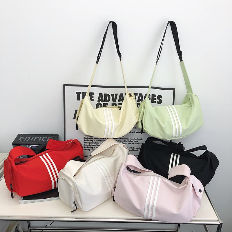 Cross-Border Sports Fitness Bag Nylon Versatile Simple Crossbody Bag Women's Waterproof Large Capacity Shoulder Bag Travel Bag
