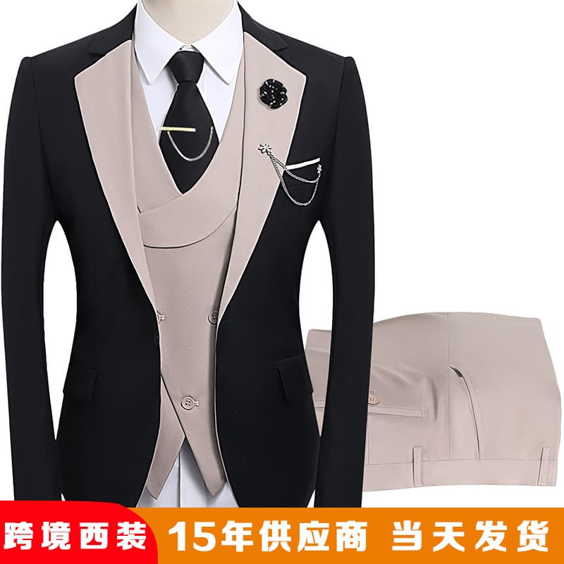 Men's Suit Set Premium Large Size 3XL-6XL Wedding Tuxedo Three-Piece Suit