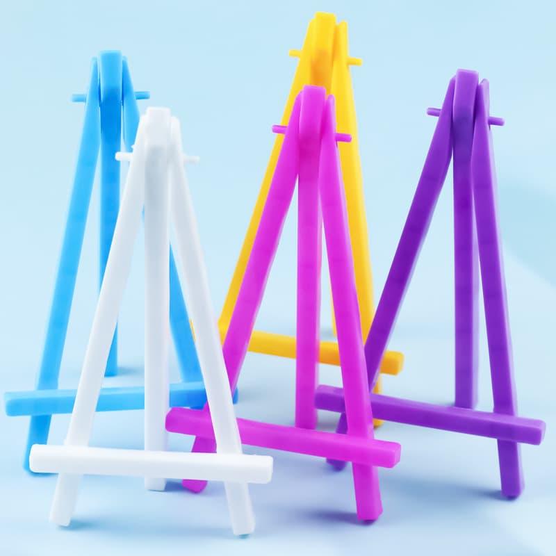 Factory Wholesale Children's Colorful Plastic Display Easel Mini Student Small Tripod Picture Frame Photo Frame