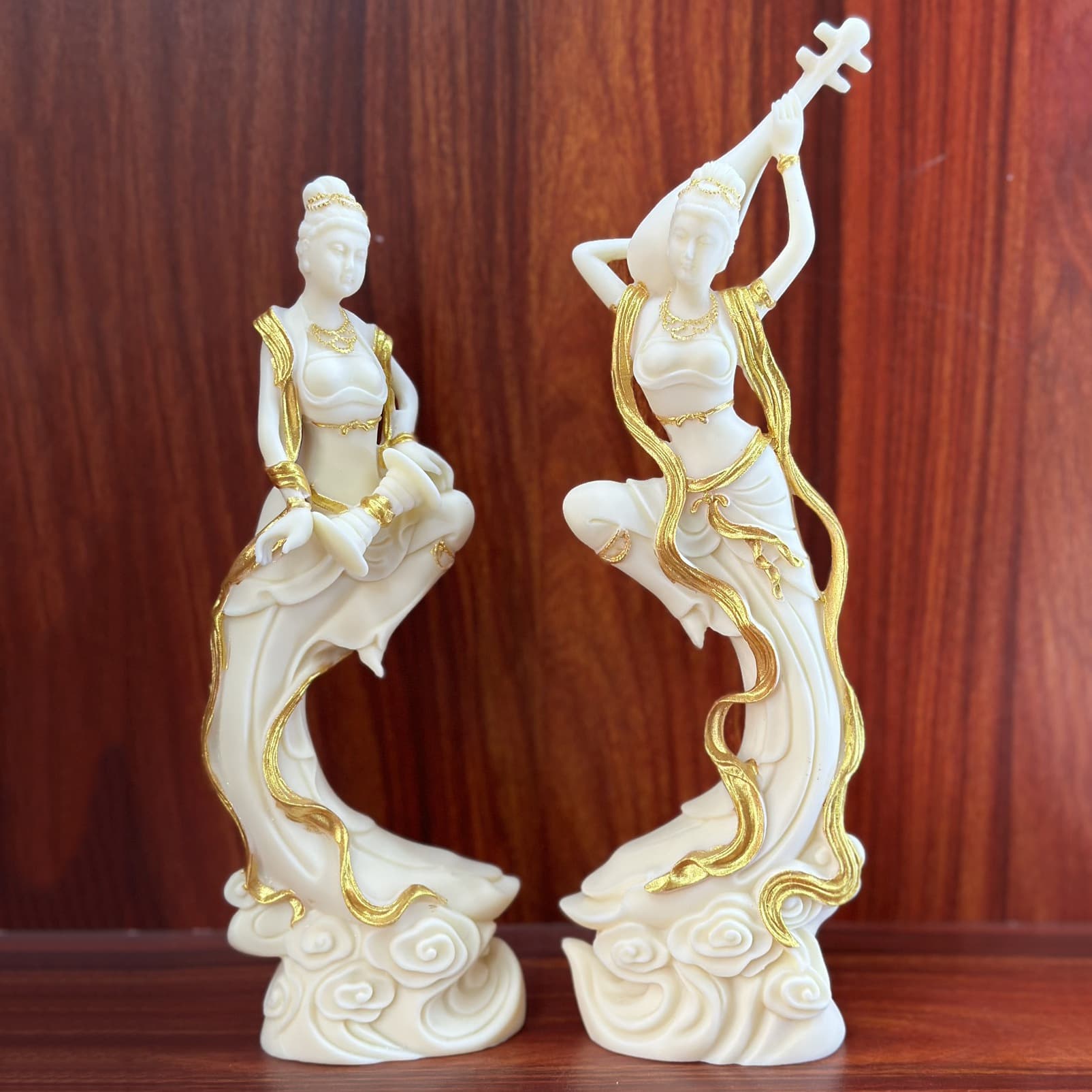 Ivory Nut Carved Dunhuang Flying Apsaras Chinese Classical Ornament Home Desktop Craft Girl Decoration Wholesale