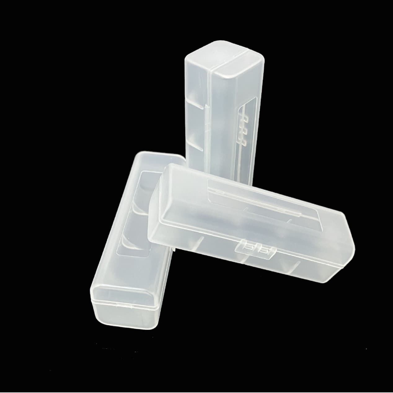 Single section extended pointed 18650 battery box 18650 storage box 21700 plastic box PP box