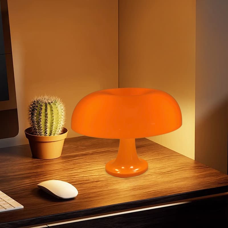 Cross-Border Hot-Sale Korean INS Mushroom PC Table Lamp Danish Lighting Bedside Lamp Viral Shatter-Resistant Decorative Lamp