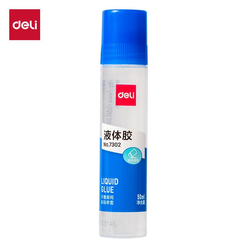 Deli 7302 Liquid Glue, Children's Student Handmade Liquid Glue, Transparent Glue for Financial Office, Stationery Wholesale