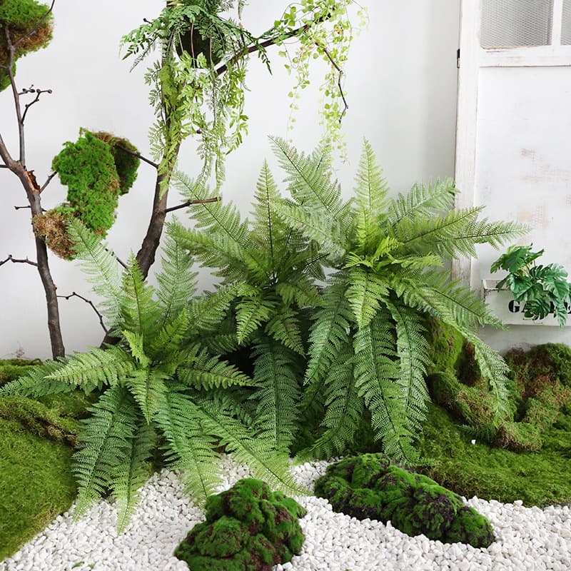 Artificial fern plants, Persian grass, home and wedding landscaping decorations, plant wall materials, green plants