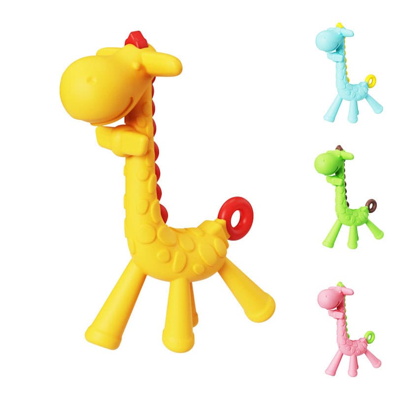 Cross-border teether toy baby food grade silicone children's teething stick anti-eating hand comfort baby teeth can be chewed
