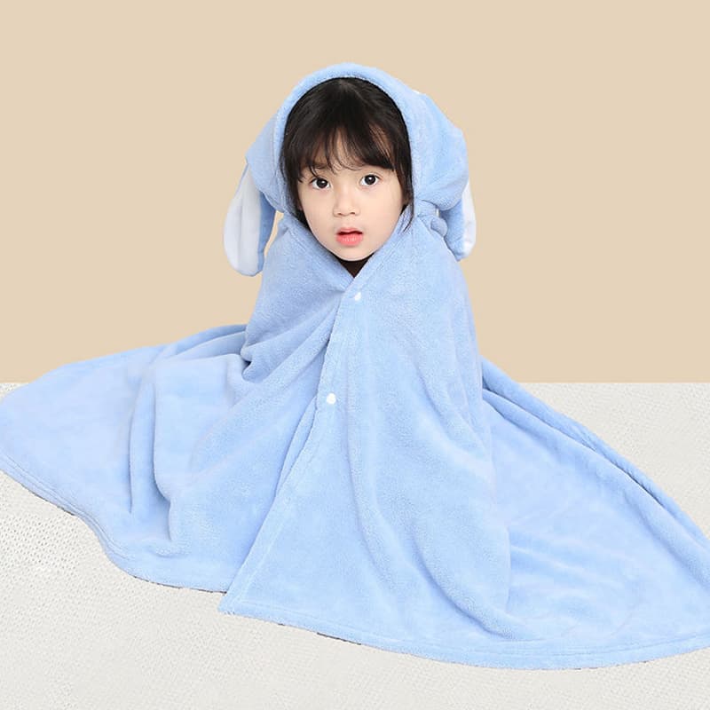 Children's Hooded Bath Towel Cape Baby Bath Swimming Wrap Girl's Cape Softer Than Pure Cotton Little Boy's Bathrobe