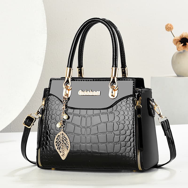 New simple crocodile pattern large-capacity bag women's cross-border fashion handbag high-end versatile commuting tote bag