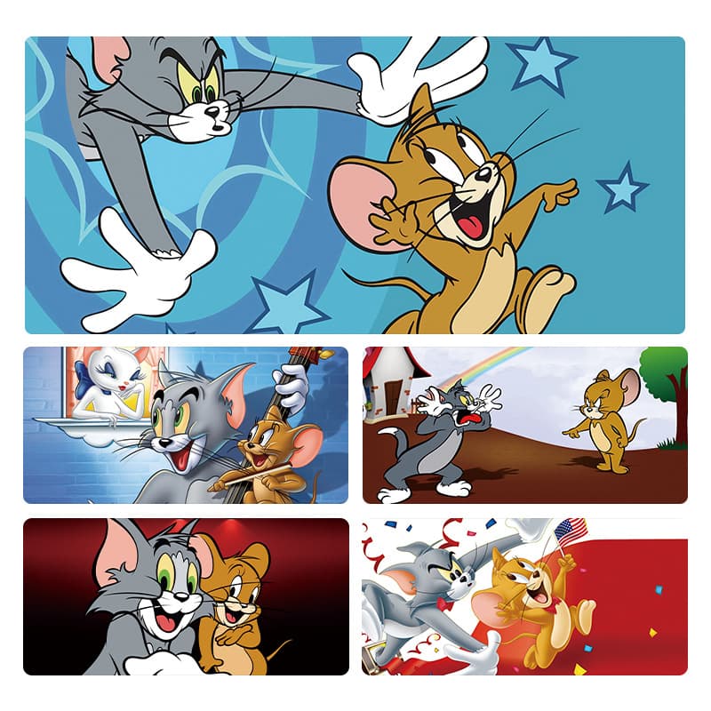 Tom and Jerry Large Cartoon Thickened Mouse Pad for Office Study Desk Mat Cute Computer Keyboard Pad