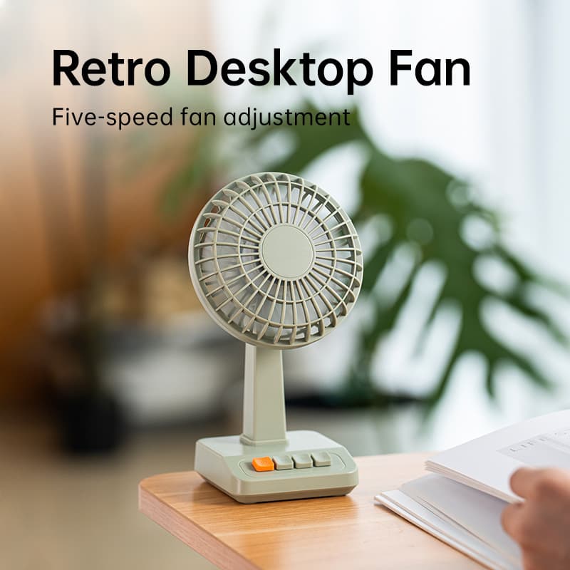 2026 New Retro Desktop Small Electric Fan Cross-border