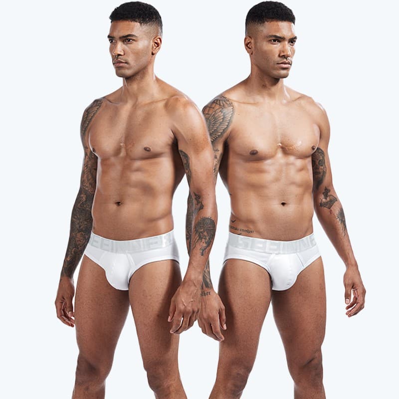 Men's New Triangle Briefs Cotton Low Waist Flat Angle Sexy U-Shape Comfortable Letter Trend