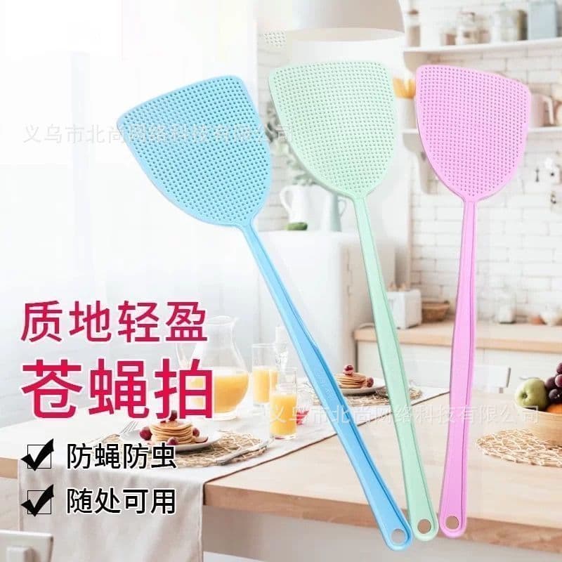 Thickened Mesh Plastic Fly Swatter, Summer Household Kitchen Durable Extended Handle Fly Swatter Wholesale