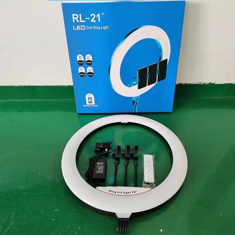 Photography Light 22inch RL-21 Ring Light Selfie Beauty Light Streamer 56cm Live Broadcast Fill Light Super Bright Lighting