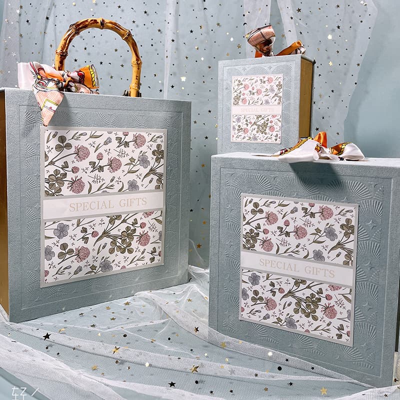 Bamboo Hand Velvet Gift Box Mystery Garden Gift Box Bridesmaid Accompanying Gift Box Candy Box Gift Packaging Box