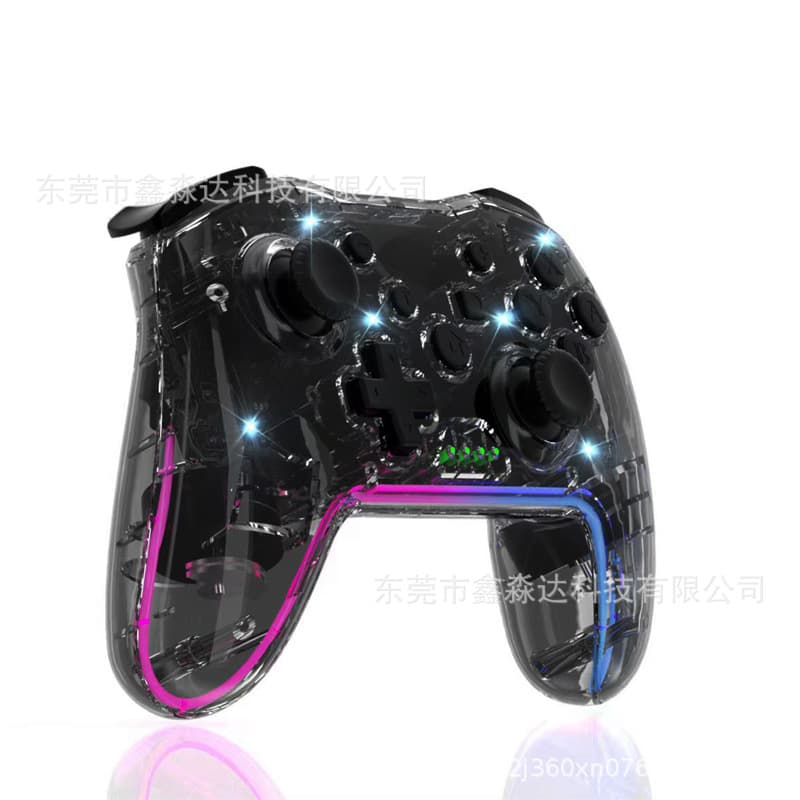 Switch Bluetooth Wireless Controller RGB Colorful Transparent Gamepad PC Android Game Controller