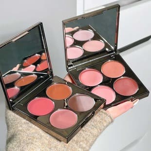 HERORANGE Soft Light Four-Color Blush Palette High Pigment Natural Bare Matte Multi-Use Cream Women Contour Blush