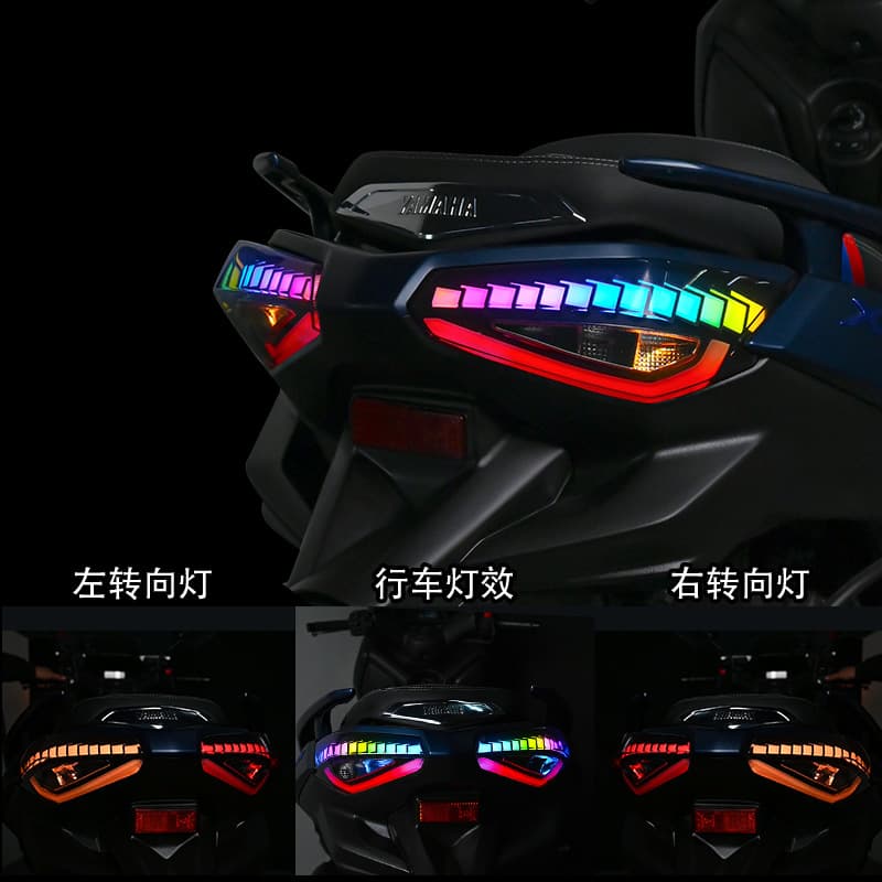 Factory Direct Southeast Asia Motorcycle Accessories RGB Rear Tail Light for YAMAHA 23XMAX 300 Modification