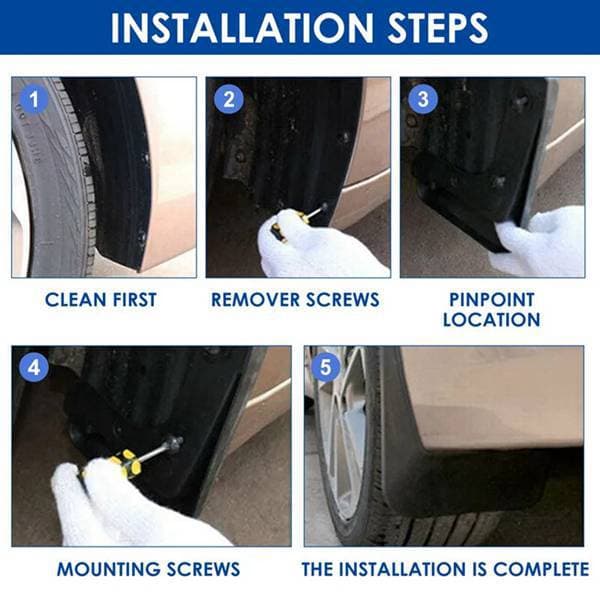 1 Set Color: Black Material: ABS Car Mud Flap, Mud Guard, Compatible with Hyundai Tucson