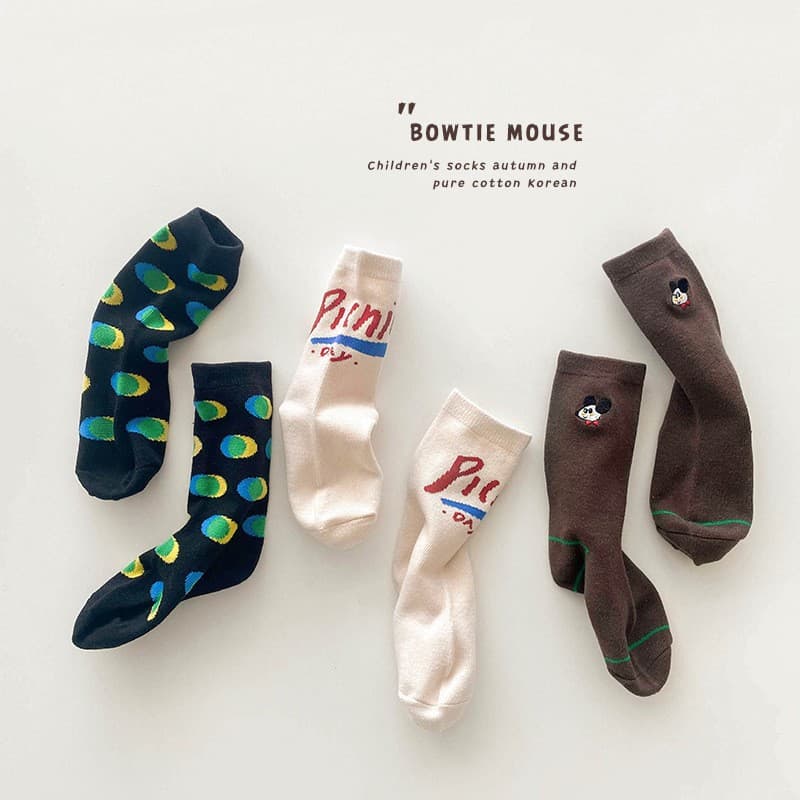 1212 Children's Socks Manufacturer Drop Shipping Autumn Cartoon Trendy Color Block Baby Mid-Calf Socks Cotton Letter Boys Socks