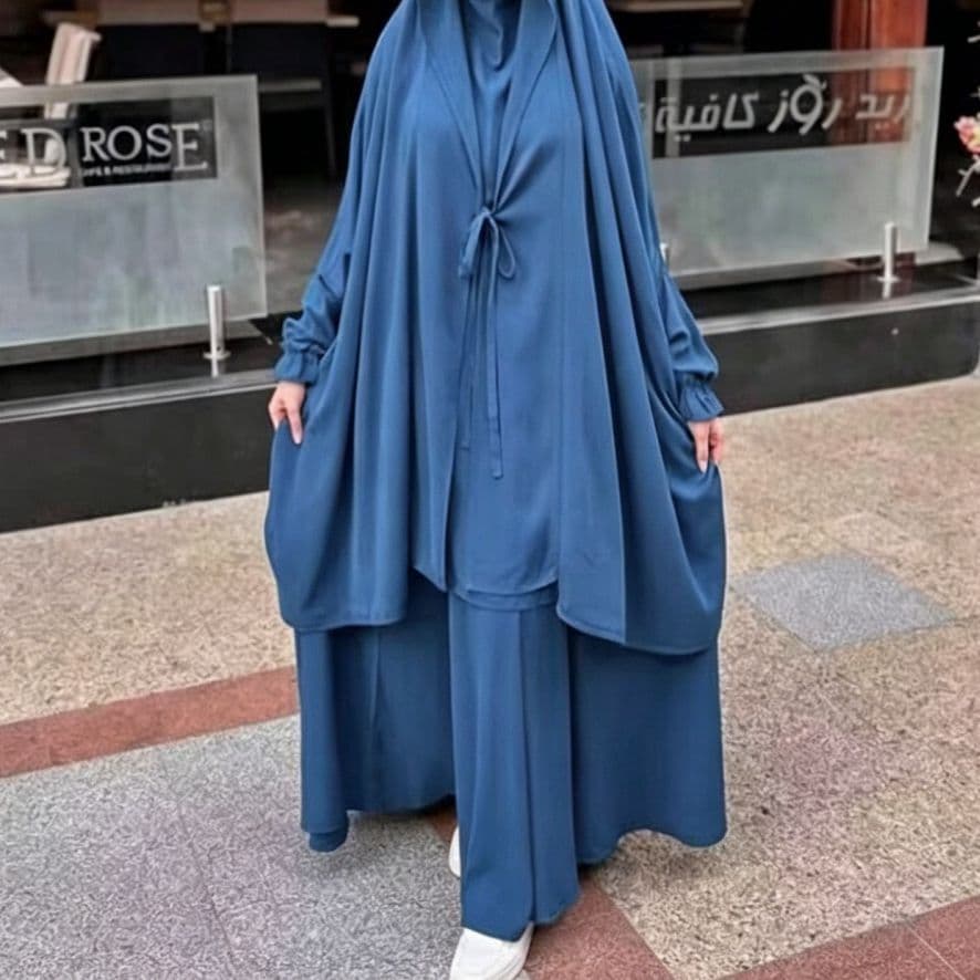 Cross-border popular women's two-piece suit casual lace-up long-sleeved top with solid color loose skirt foreign trade P302