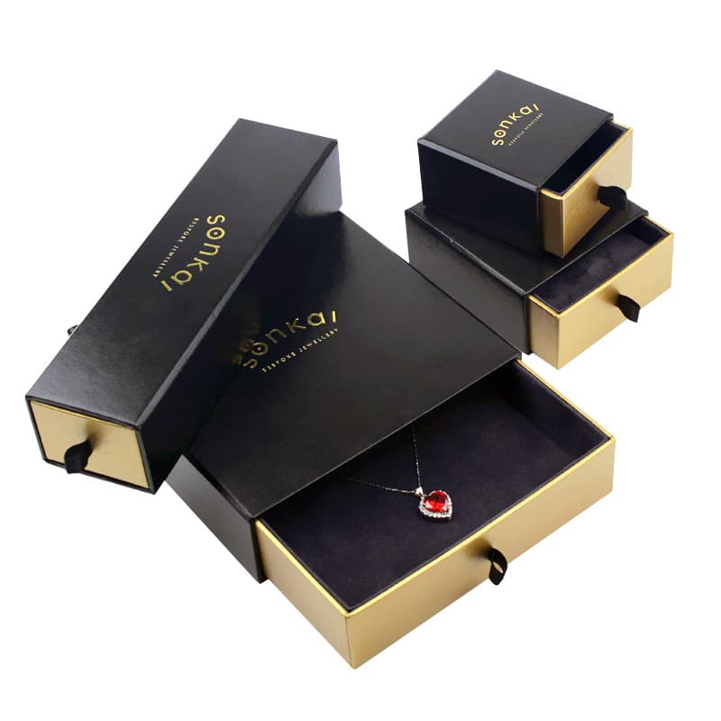 Personalized Design Drawer Necklace Jewelry Packaging Boxes
