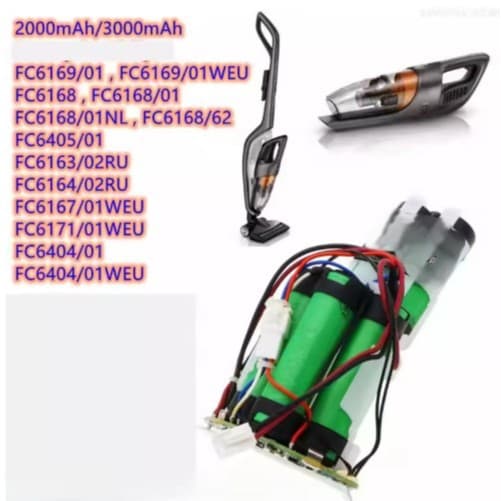 Suitable for Philips FC6164/02R, FC6404/01 WEU vacuum cleaner batteries