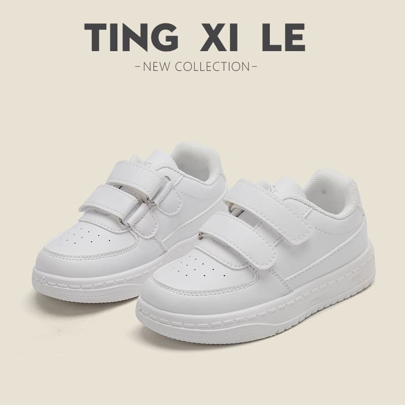 Children's White Shoes 2025 Spring/Autumn New Style Boys' Sports Shoes White Girls' Casual Board Shoes Soft Sole Baby Shoes Single