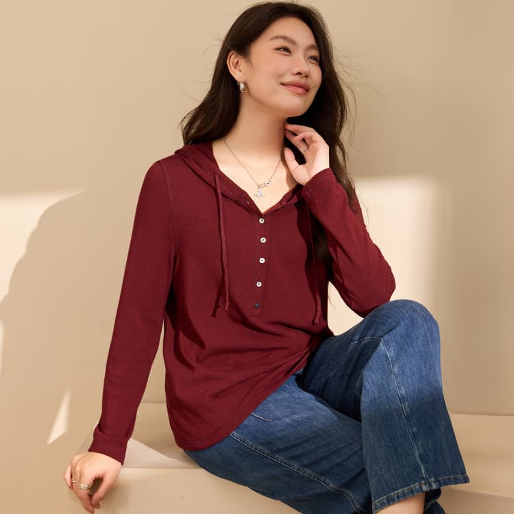 [Relaxed Style Hooded Knit Sweater] Slim Fit Plus Size Women's Loose Fit Top for Curvy Women, 2025 Winter New Arrival