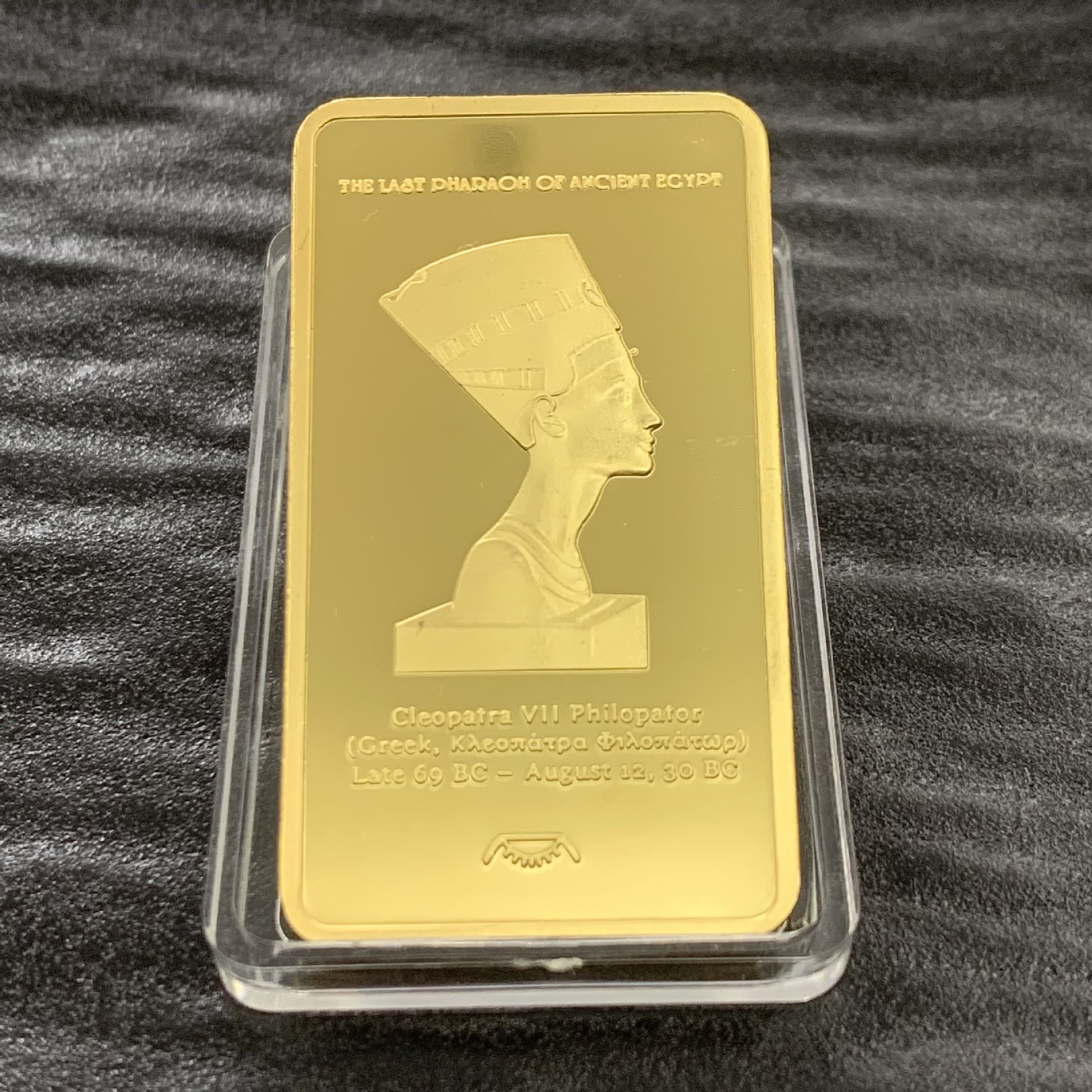 Cross-border Egyptian pharaoh commemorative coin square gold-plated block gold coin of ancient civilization of the world gold-plated long foreign trade commemorative medal