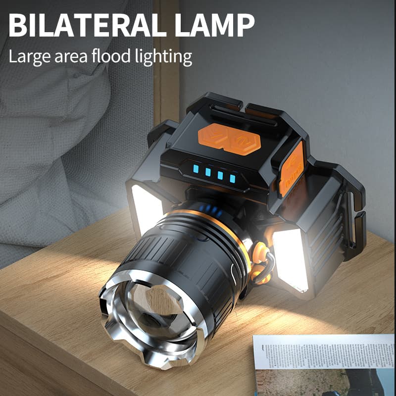 LED High-Power Rechargeable Sensor Headlamp Long-Lasting Long-Range Outdoor Zoom Head-Mounted Fishing Light