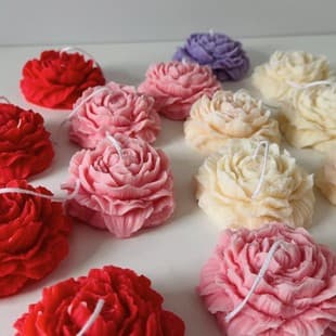 Factory Wholesale Peony Scented Candle, Soy Wax, Wedding Souvenir Ornament, Valentine's Day Fragrance Niche Gift