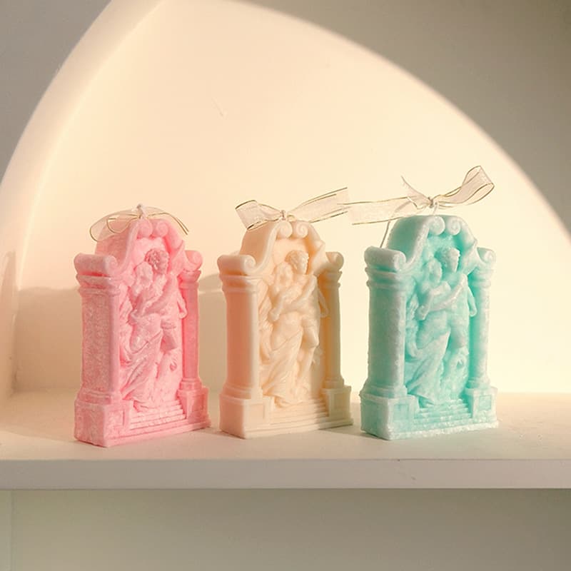 Angel Resin DIY Gypsum Silicone Mold for Men and Women, European Vintage Tabletop Scented Candle Mold