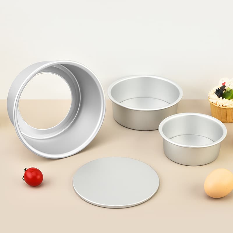 Factory Wholesale Aluminum Alloy Chiffon Cake Plate Household Living Bottom Non-Stick Basque Cake Mold Baking Tools