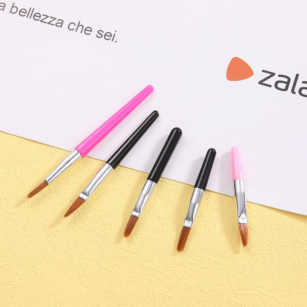 Cross-border Single Eyeshadow Brush Mini Makeup Brush Portable Girl-style Flat-head Eyeshadow Stick Lip Brush Beauty Tool