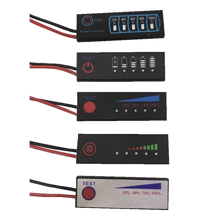 DC5-30V 2-8S lithium/lithium iron/lead-acid battery pack power percentage indicator battery power display