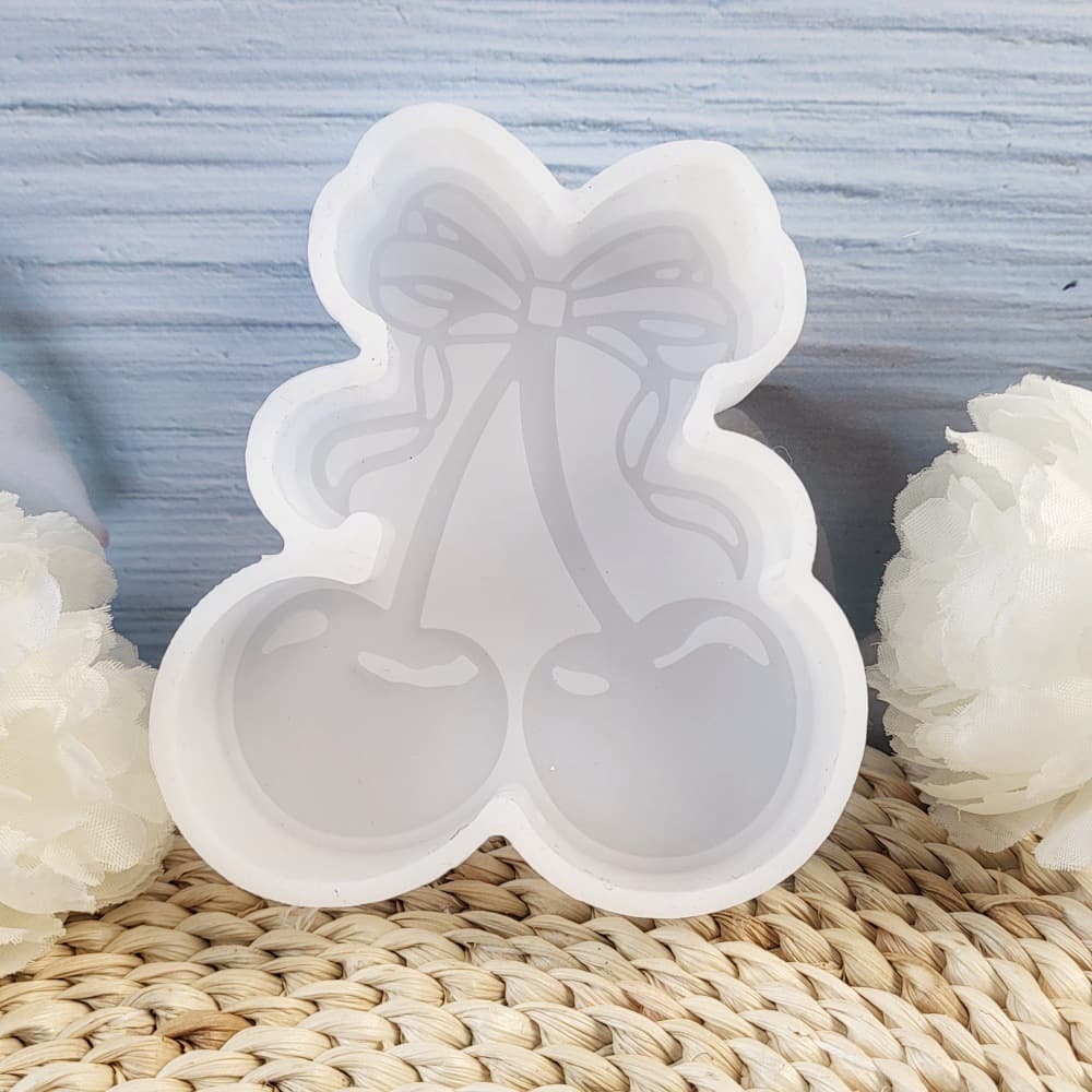 Z0127 Double Cherry Aroma Mold Crystal Resin Mold Silicone Mold DIY Decoration Silicone Mold