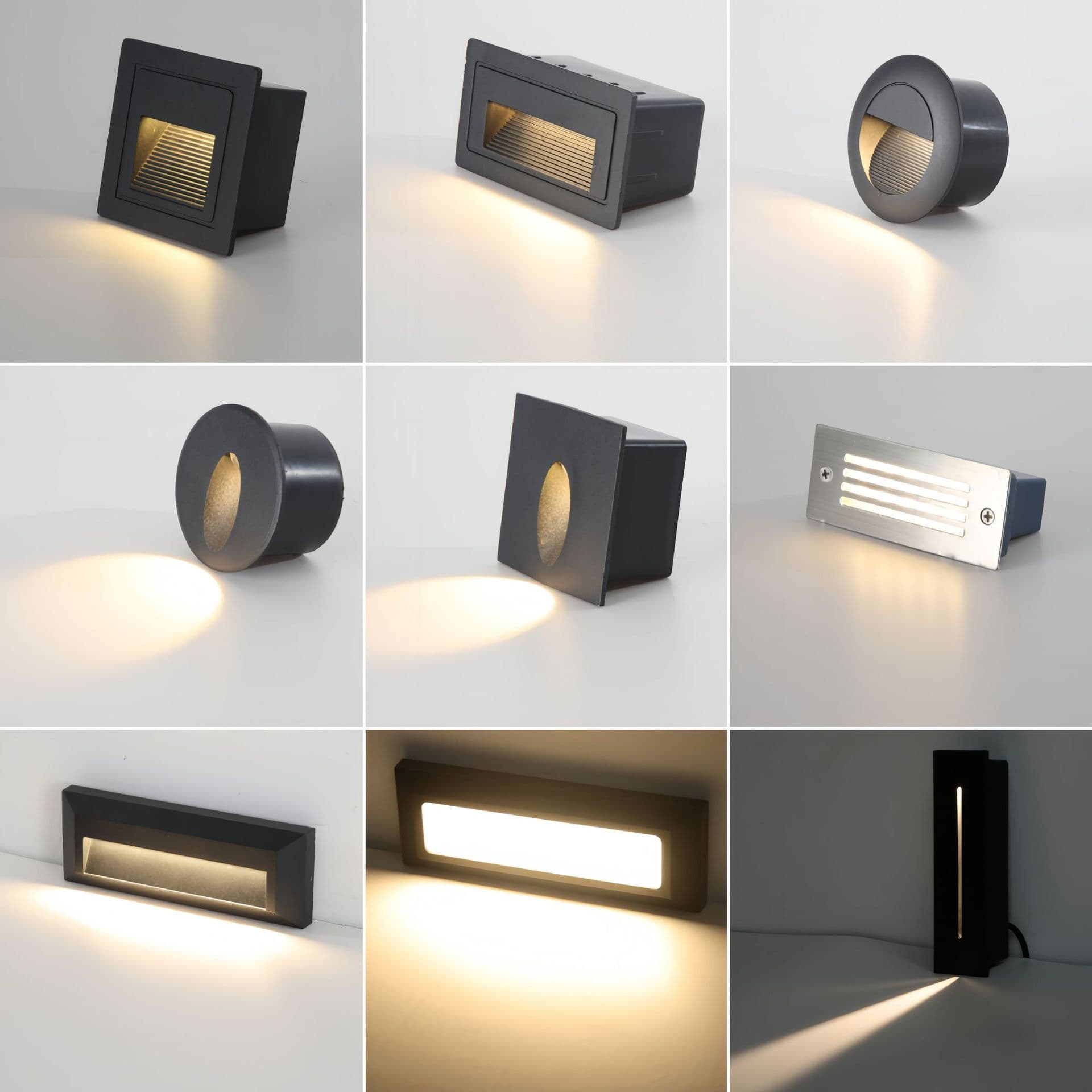 Human body sensor floor light, outdoor surface-mounted step light, wall corner light, staircase light, corridor wall light