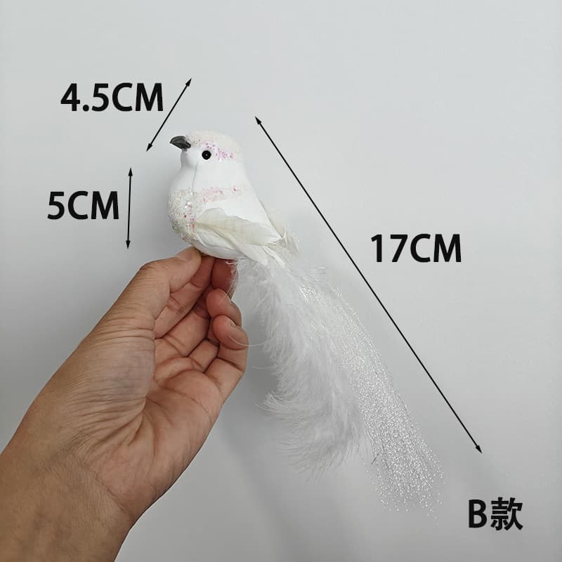 White Simulation Small Bird Feather Bird White Dove Christmas Ornament Holiday Garden Decoration Shoulder Badge Longdie Craft