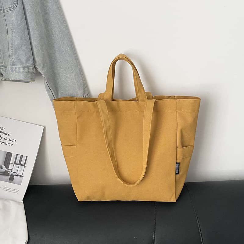 Tote Bag, Korean Style New Trend Commuter Shoulder Bag, Large Capacity, Double Handle Bag, Women's Bag, Printable Blank Bag